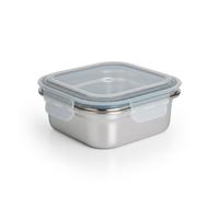 Ibili Keepklin - Recipiente Cuadrado De 0.5l En Acero Inoxidable Apto Microondas