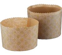 Ibili Set 5 Molde PANETTONE 500 GR, Stainless Steel, marrón, 30 x 14 x 10.5 cm, 5 unidades