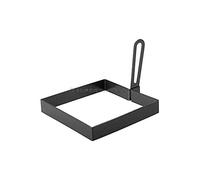 Ibili Molde Huevo Cuadrado Moka 10 CMS, Stainless Steel, Negro