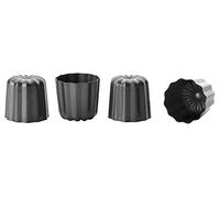 Ibili Molde CANELE 4 U, Stainless Steel, Negro, 6 x 6 x 5 cm
