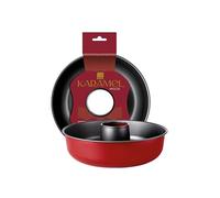 IBILI, Molde para bizcochos Savarín, Repostería, Horno. Chapa de acero Antiadherente, color rojo, colección Karamel.