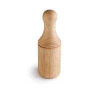 IBILI - Mortero Para Especias, Madera de caucho con recubrimiento de aceite, 6,6x6,6x20 cms