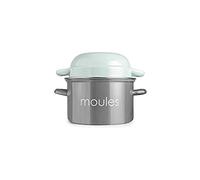 IBILI - Olla para mejillones menta, 18 cm, Acero esmaltado, Apta para induccion