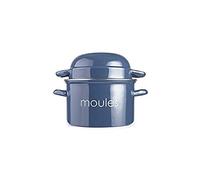 IBILI - Olla para mejillones petrol, 18 cm, Acero esmaltado, Apta para induccion