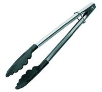 Ibili Pinza 30 CM, Stainless Steel, Plateado/Negro