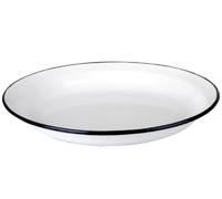 Ibili Plato Hondo 36 CMS, Acero, Blanco y Azul, 36 x 36 x 4 cm