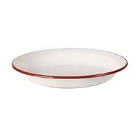 Ibili Plato Hondo Bordeaux 22 CM, Stainless Steel, Blanco/Rojo
