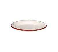 Ibili Plato Llano Bordeaux 24 CM, Stainless Steel, Blanco/Rojo, 24 x 24 x 5 cm