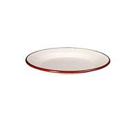 Ibili Plato Llano Bordeaux 28 CM, Stainless Steel, White/Red, 28 x 28 x 5 cm