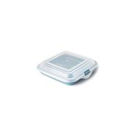 IBILI - Porta Sandwhich - taper embutidos - queso, 14,5 x 14,5 x 3,6 cm, Plástico Libre de BPA, Reutilizable, Azul