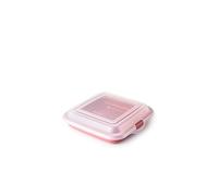 IBILI - Porta Sandwhich - taper embutidos - queso, 14,5 x 14,5 x 3,6 cm, Plástico Libre de BPA, Reutilizable, Rojo
