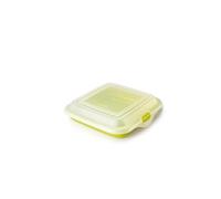 IBILI - Porta Sandwhich - taper embutidos - queso, 14,5 x 14,5 x 3,6 cm, Plástico Libre de BPA, Reutilizable, Verde