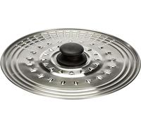 Ibili Tapa multiuso Prisma – Acero inoxidable con colador 22-24-26 cm, plateado