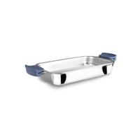 IBILI - Rustidera 5Ply Element 34X26X4,5 Cm, sin antiadherente, 5 capas, Apto para induccion, Apto para horno, Asas desmontables de silicona