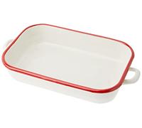 Ibili RUSTIDERA con Asas 32CM Bordeaux, Stainless Steel, Blanco/Rojo, 32 Centimeters cm