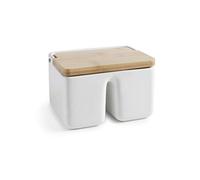 Ibili Salero Doble Ceramic y Bamboo, Multicolor, Talla Única