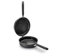 IBILI - Sarten tortilla patatas natura, 24 cms, Aluminio, Antiadherente estilo piedra, Apto para induccion