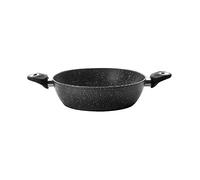 IBILI - Sarten honda con 2 asas natura, 28 cms, Aluminio, Antiadherente estilo piedra, Apto para induccion