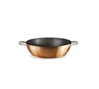 IBILI - Sarten honda con 2 asas natura copper, 28 cms, Aluminio, Antiadherente estilo piedra, Apto para induccion