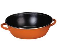 IBILI - Sarten honda con 2 asas new orange, 28 cms, Acero esmaltado vitrificado, Antiadherente, Apta para induccion
