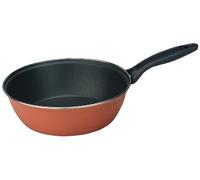 IBILI - Sarten honda con mango y asa new orange, 32 cms, Acero esmaltado vitrificado, Antiadherente, Apta para induccion