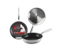 IBILI - Sartén tricapa Triply 26 Cm, Acero inoxidable, Apto para induccion, antiadherente libre de PFOA