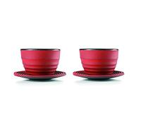 IBILI Set 2+2 Tazas Y PLATILLOS Ceylan
