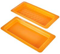 Ibili Set 2 MOLDES TURRON Liso+Rombos, Stainless Steel, Centimeters