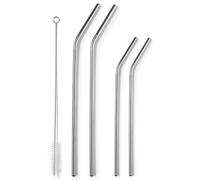 Ibili Set 4 pajitas inox +cepillo limpiador.