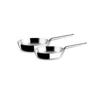 IBILI - Set de 2 Sartenes 20 y 24 cms, 5 capas, 5ply Element, Acero inoxidable, Apto para induccion, sin antiadherente, Juego de 2 sartenes