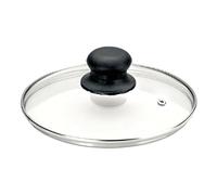 Ibili Tapa Cristal 20 CMS, Stainless Steel, Transparente/Plateado/Negro, 20 cm