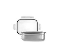 IBILI Táper rectangular Keepklin 1200 ml acero inoxidable apto microondas tapa hermética