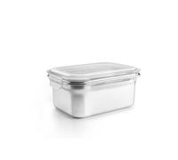 IBILI - Táper Rectangular Keepklin 1600 Ml, Acero Inoxidable, Apto para Microondas, tapa hermetica