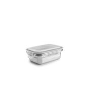 IBILI Táper rectangular Keepklin 600 ml – Acero inoxidable, apto microondas, tapa hermética