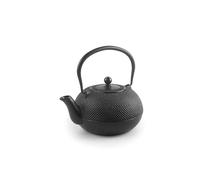 IBILI - Tetera hierro fundido Negra, 1 litro, Interior esmaltado, Apto para inducción