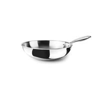 IBILI - Wok Triply Natural 20 Cm, Acero inoxidable, Apto para induccion, sin antiadherente