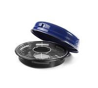 Ibili 980032 CHURRASQUERA, Acero esmaltado + Inox, Negro,azul