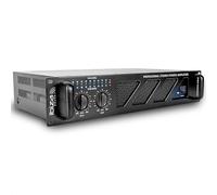 Ibiza AMP600-MKII Amplificador PA profesional 2x480 W - Amplificador de potencia estéreo montable en rack de 19” con entradas RCA/Jack, salidas Speakon/bloque de terminales y protección electrónica
