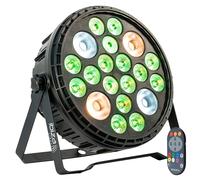 Ibiza - BIGPAR-16RGBW4WWCW - Proyector PAR XXL - 16 LEDs RGBW Multicolor + 4 LEDs UV blanco cálido y frío - 12 canales DMX - Efecto estroboscópico y dimmer - Fiesta, escenario, espectáculo, evento