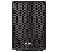 Ibiza - DISCO12B - Altavoz trapezoidal pasivo de 3 vías con controlador de graves de 12"/30cm - 600W - Negro