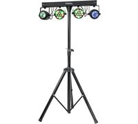 Ibiza - DJLIGHT60 - Soporte de luces con 2 proyectores PAR RGBB & 2 MOON FOWER RGBBBA - Pack LED 4 en 1