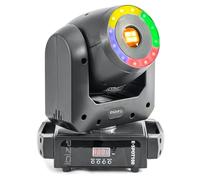 Ibiza - E-SPOT100 - Scheinwerfer 100 W + LED-Ring RGB multicolor 12 x 0,3W - 15 DMX-Kanäle - Drehbares Tablett - Gobos und Strobo-Effekt - Party, Show, Event
