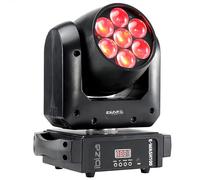 Ibiza - E-WASH100 - Scheinwerfer ZOOM + WASH mit 7 LEDs RGBW 4-EN-1 multicolor- 14/16 Kanäle DMX - Drehteller - WASH-Effekt - Party, Show, Event