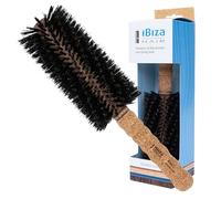 Ibiza Hair - Cepillo redondo - Madera Corcho Eco - EX7 Natural - Profesional - Hecho a Mano - Extralargo