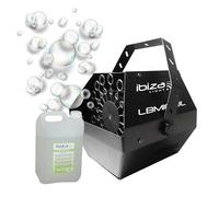 Ibiza Light LBM10BAT-BL - Pack de máquina de burbujas con batería recargable para Ibiza Light - Botella líquida de burbujas 1 L - Boda Bautismo infantil
