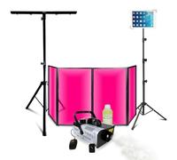 Ibiza - Pack de luz DJ frontal 1200 x 700 - Máquina de humo Ibiza LSM900 W - Soporte de iluminación - Soporte para tablet - Fiesta
