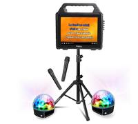 Ibiza - Pack Karaoke Altavoz con pantalla USB Bluetooth KARAVISION en pie - 2 efectos de luz Party-ASTRO6 - Eventos de noche