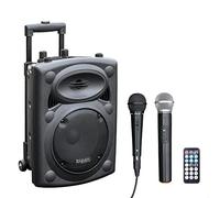 Ibiza Sound PORT8VHF-BT Sistema de sonido portátil y autónomo de 20 cm, Bluetooth, Wireless, potencia de 200 W con un alcance de hasta 400 W, Negro