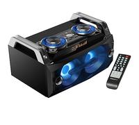 Ibiza - SPLBOX120 - Sistema de Sonido portátil Todo en 1 de 120W con Leds en los Altavoces - Bluetooth, USB, SD, FM y Line-IN - Negro