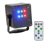 Ibiza - TINYLED-RGB-STROBE - Caja de luz LED - Efecto estroboscópico - 6 x 1W RGB - Funciona con pilas - Ambiente festivo - Efecto de luz estroboscópica